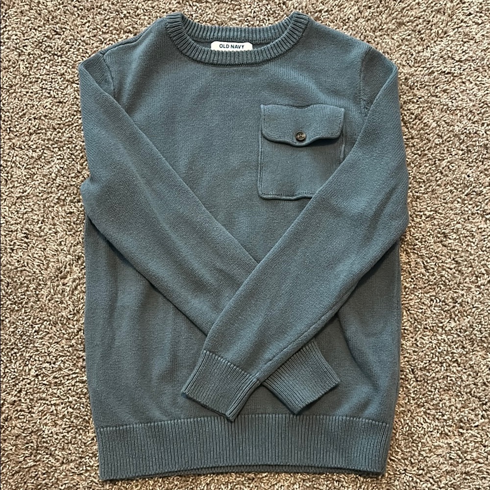 Old Navy Blue Crewneck Sweater Soft Cotton Blend